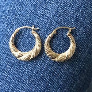 Gold hoop earrings